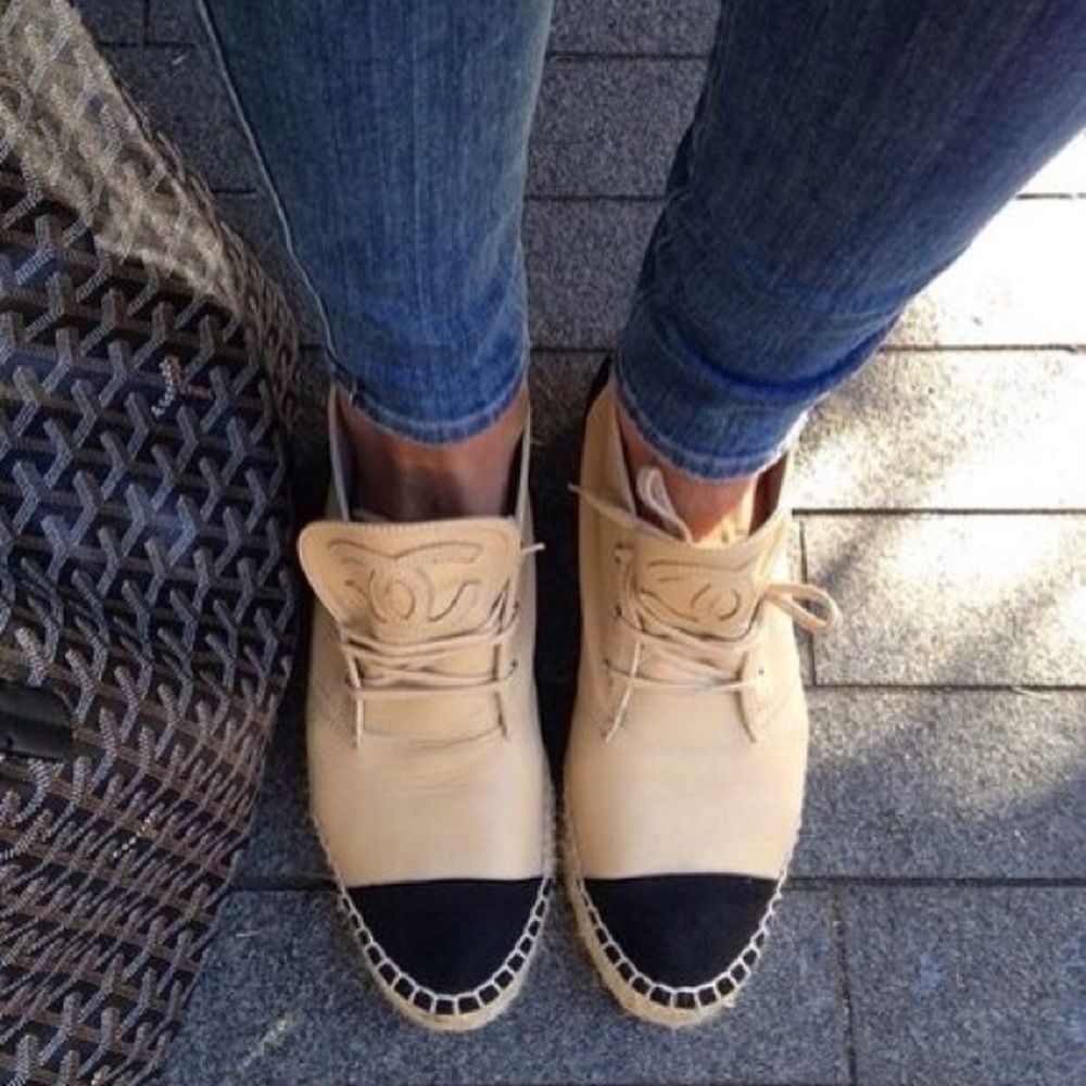 Chanel Espadrille Hightops EUC 41 9 / 9.5